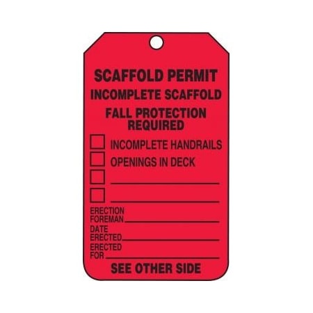 SCAFFOLD STATUS SAFETY TAG SCAFFOLD TRS320PTM